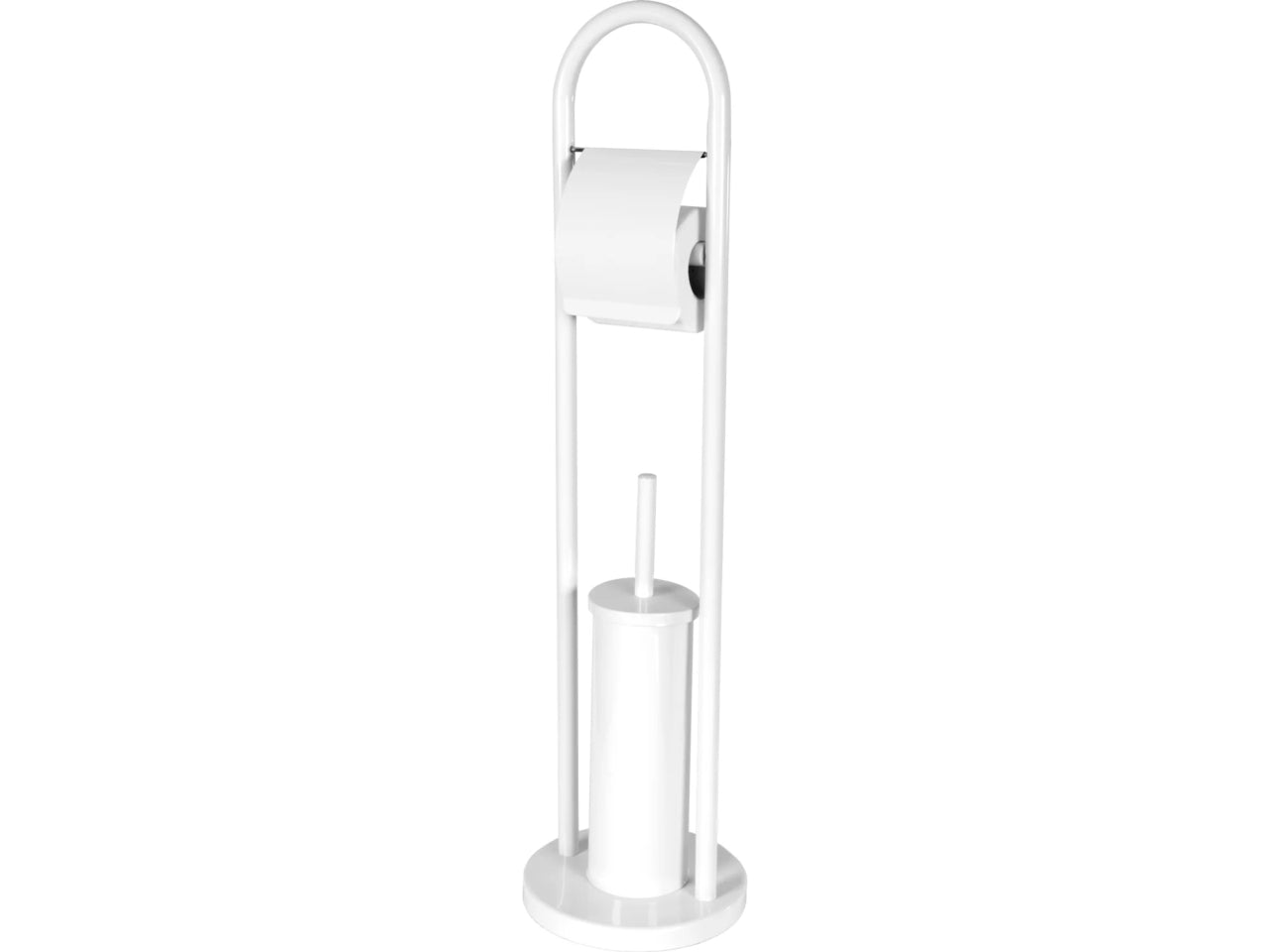 Set portarotolo + scopino bianco