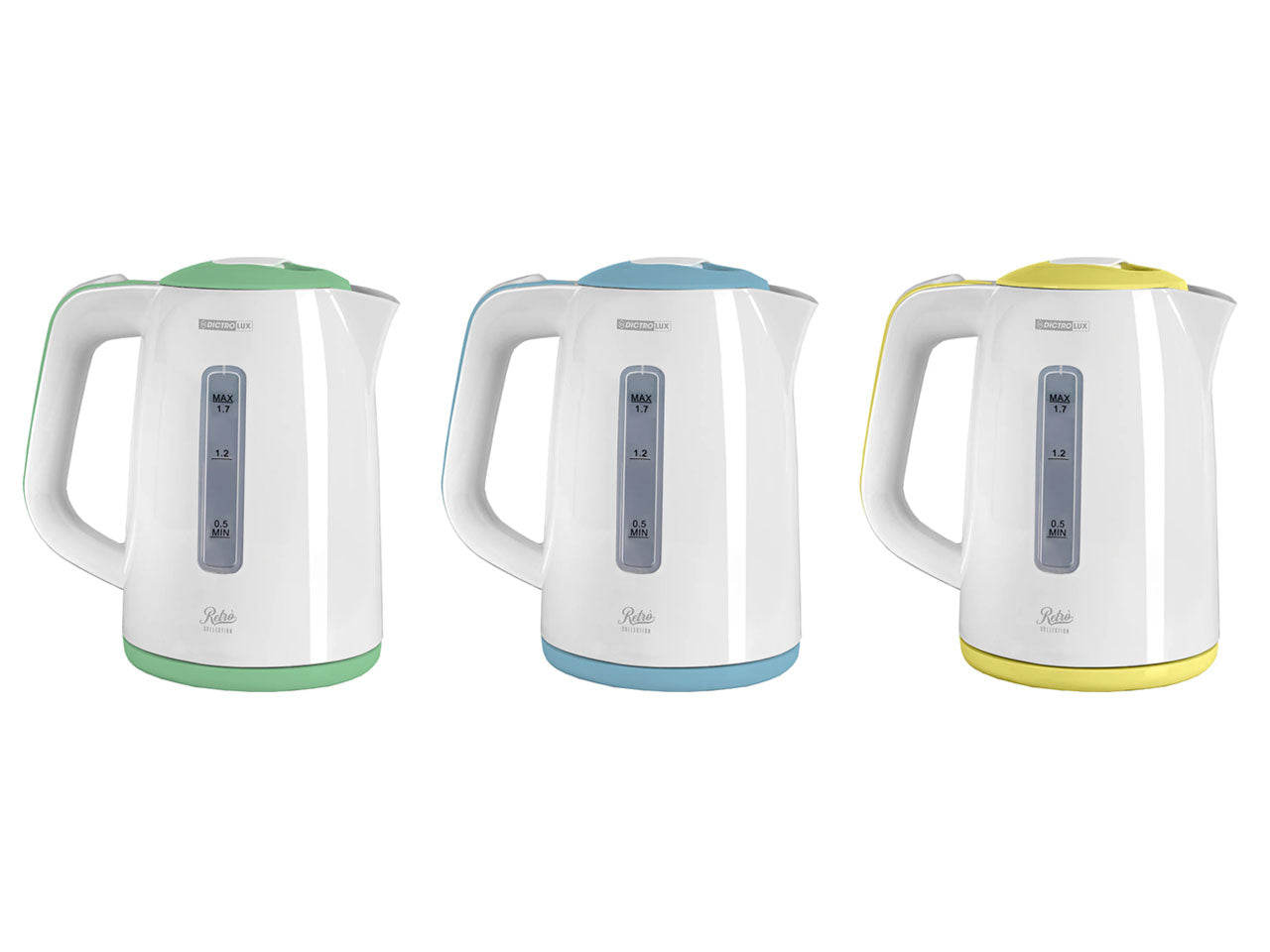 Bollitore 1,7lt 2200w in 3 assortimenti