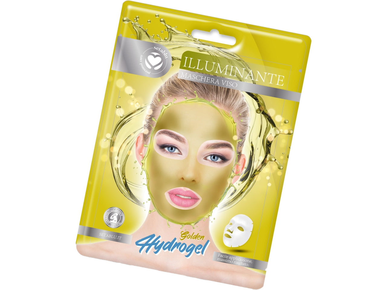 Maschera viso illuminante golden