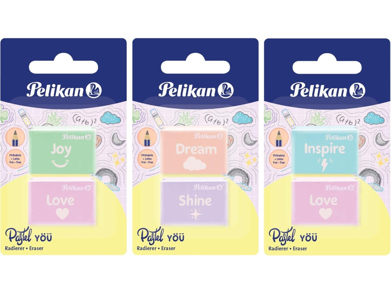 Gomme pastel you edition 2 pezzi