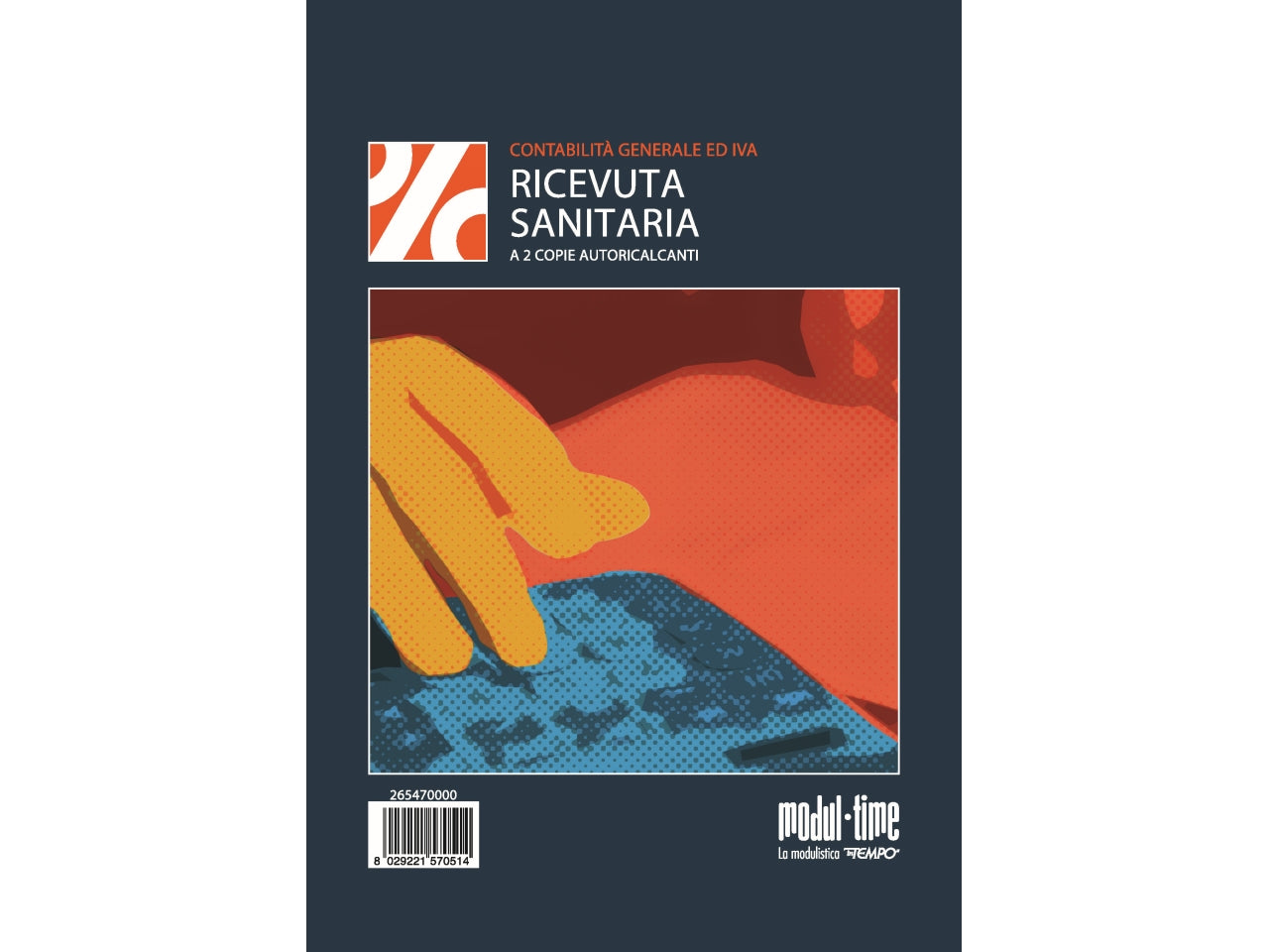 Ricevuta sanitaria 50x2 copie autoricalcante 21,5x14,8cm