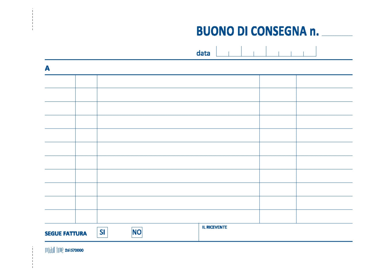 Buono di consegna 50x2 copie autoricalcante 12x17cm