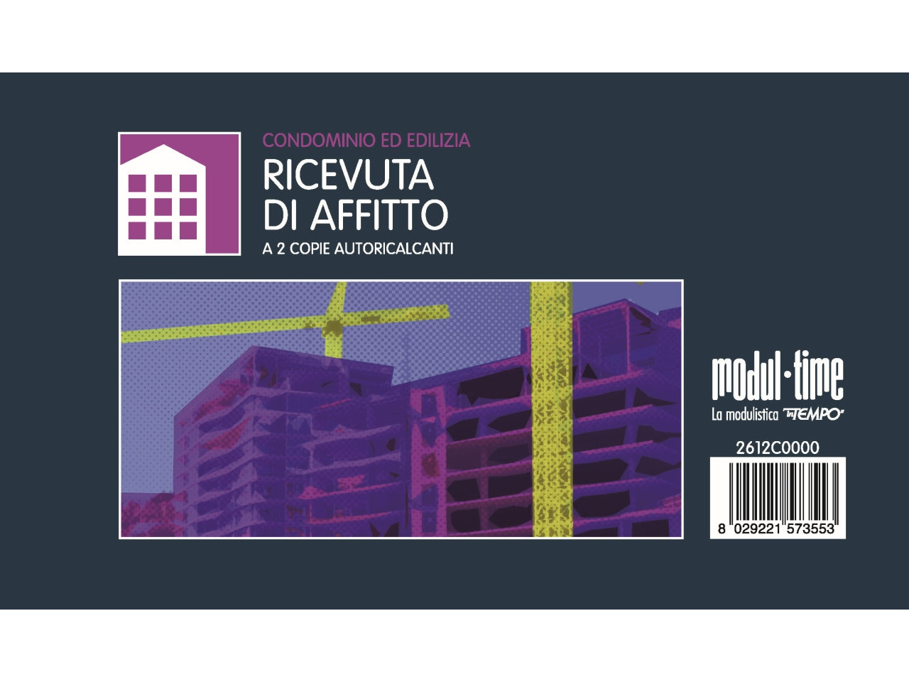 Ricevuta d'affitto 50x2 copie autoricalcante 9,9x17cm