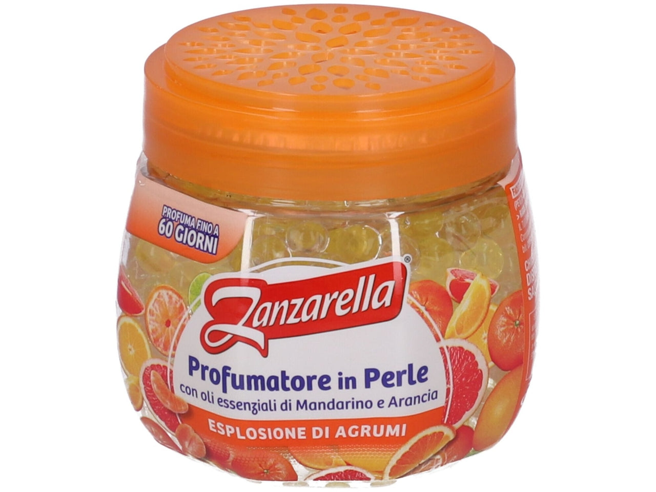 Zanzarella antizanzara in perle con essenza sgradita dalle zanzare profumazione esplosione d'agrumi