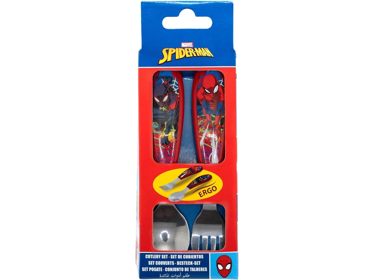 Spiderman set 2 posate in acciaio