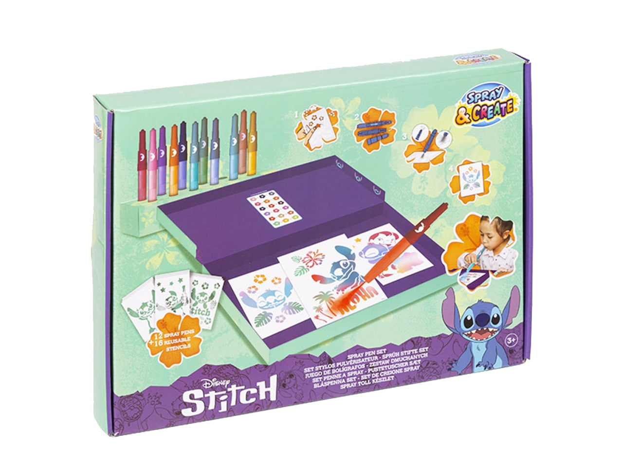 Stitch spray pen set da colorare deluxe