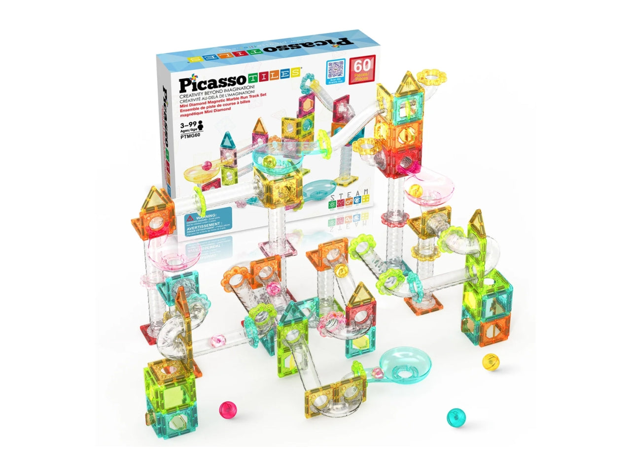 Magnetic pista biglie media scatola 60 pezzi