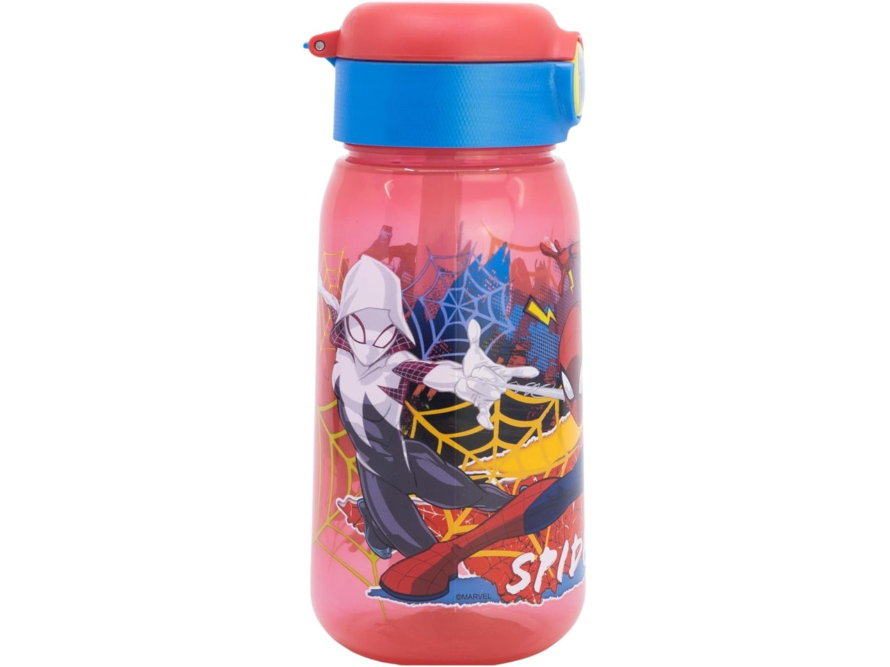 Spiderman borraccia con cannuccia pop up 510ml