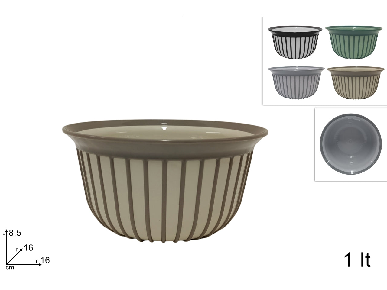 Coppetta plastica Lt in 4 colori assortiti