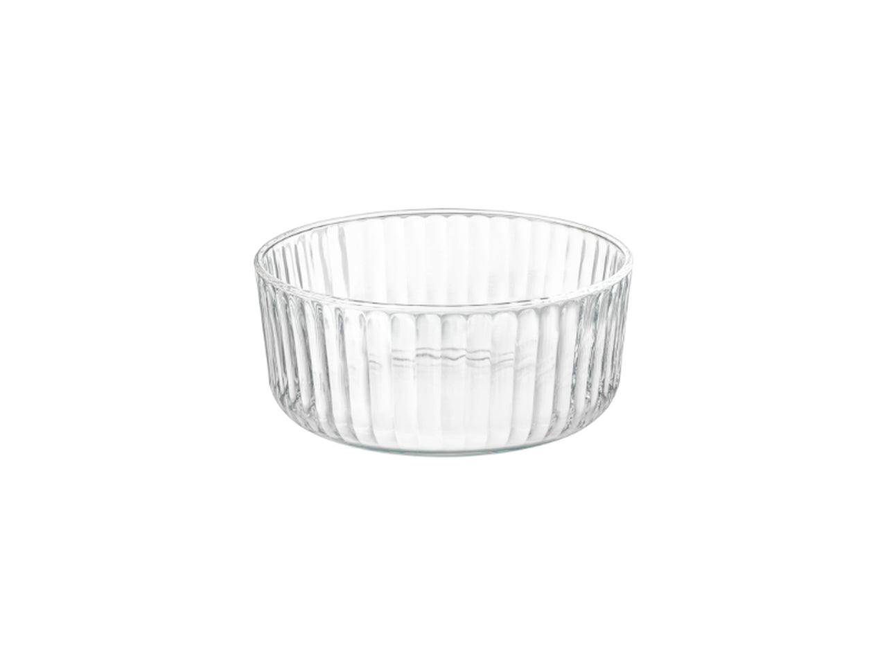 Exclusiva coppetta 15 in vetro rigato 82cl 15xh.6,5cm