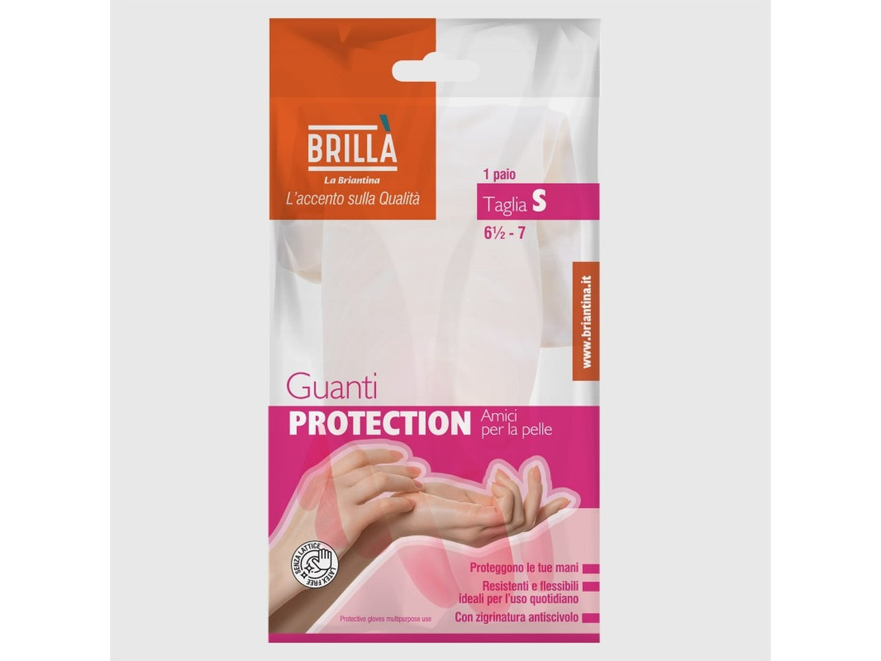Guanti protection rosa taglia s in pvc