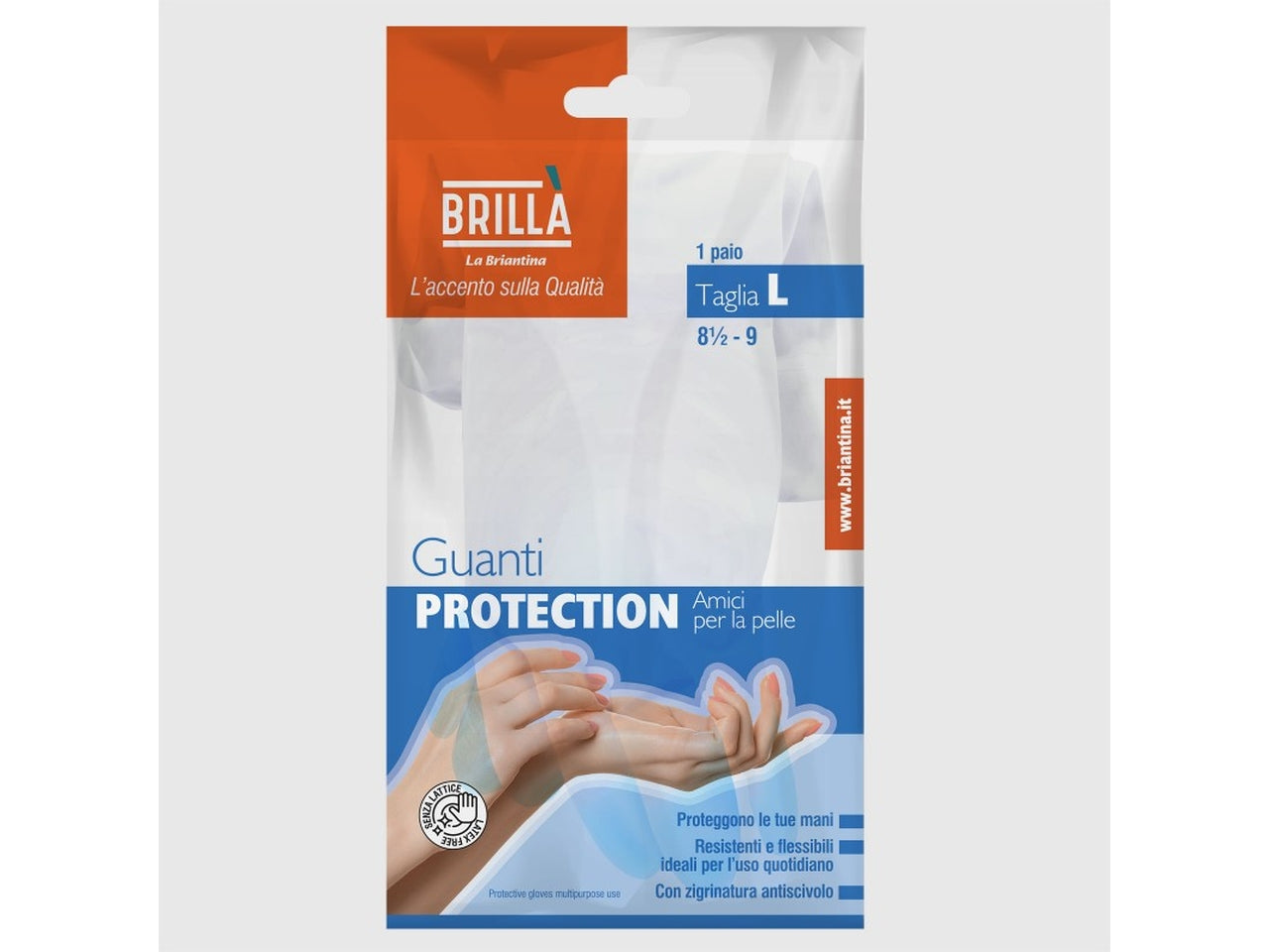Guanti protection blu taglia l in pvc