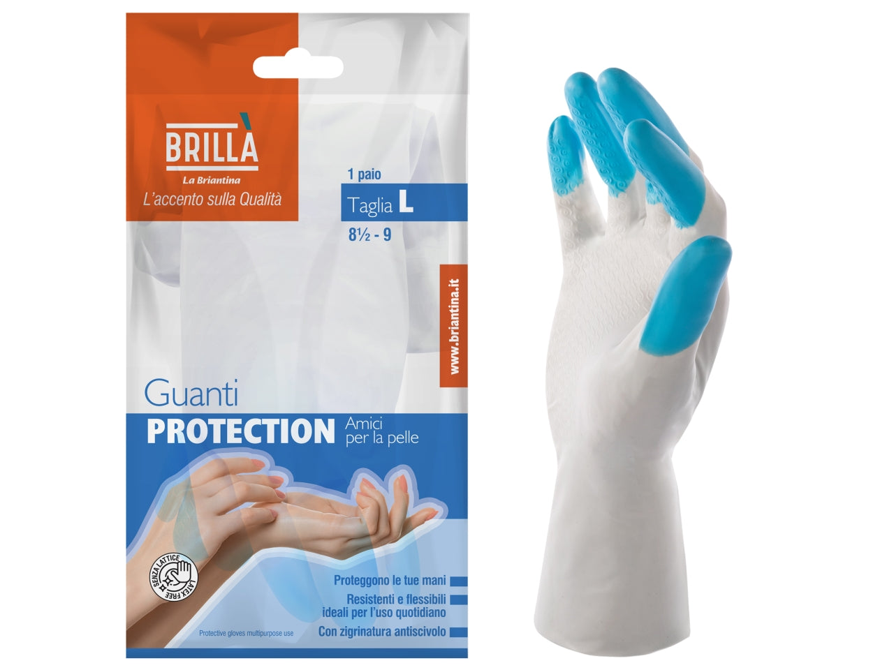 Guanti protection blu taglia l in pvc