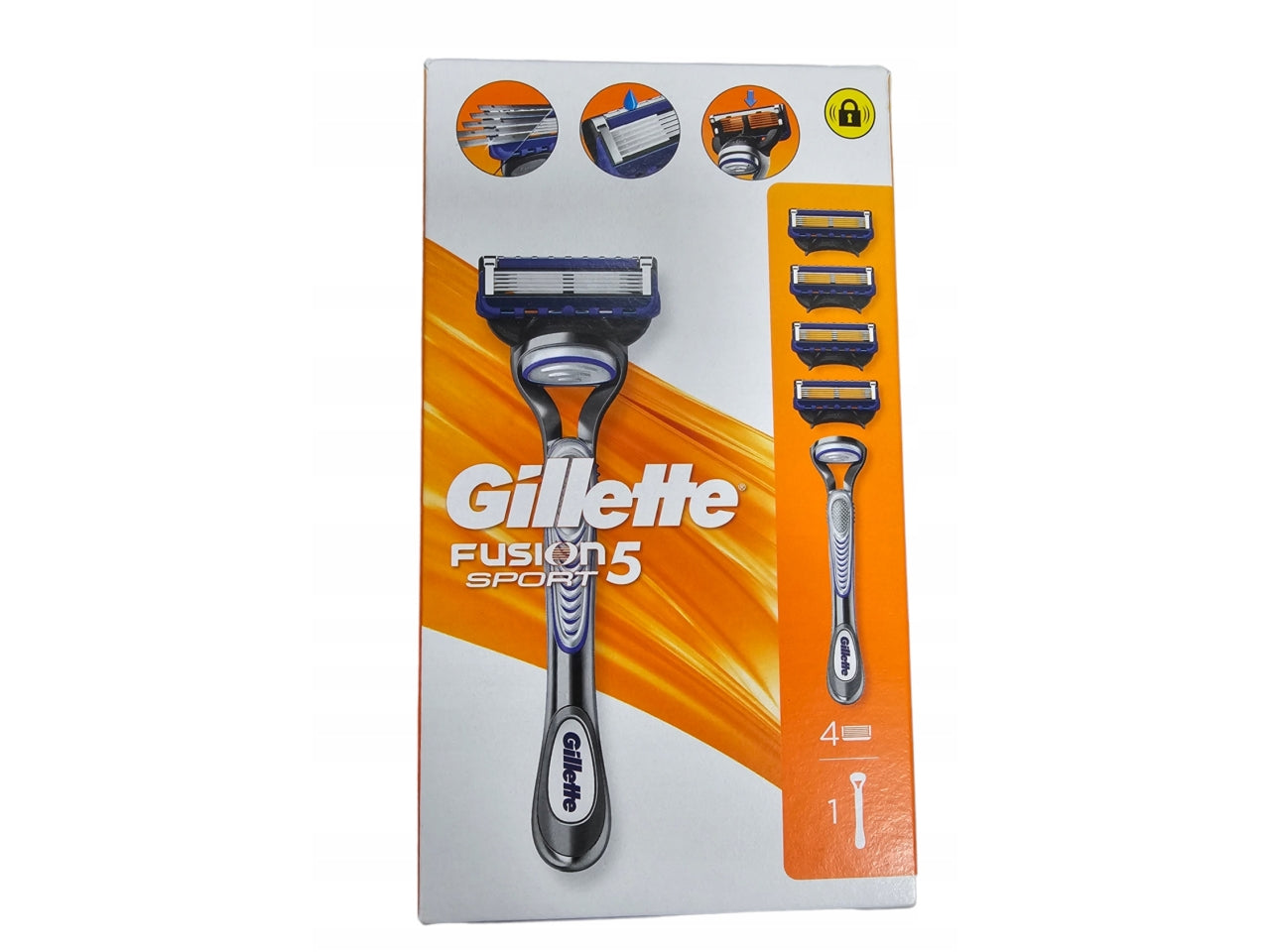 Gillette fusion sport rasoio con 4 ricariche $