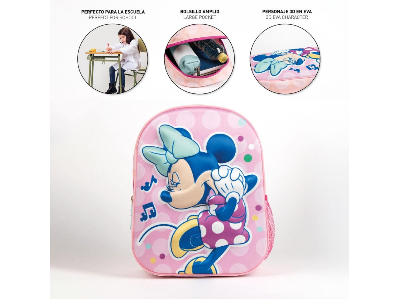 Zaino per bambini 3D personaggio Minnie
