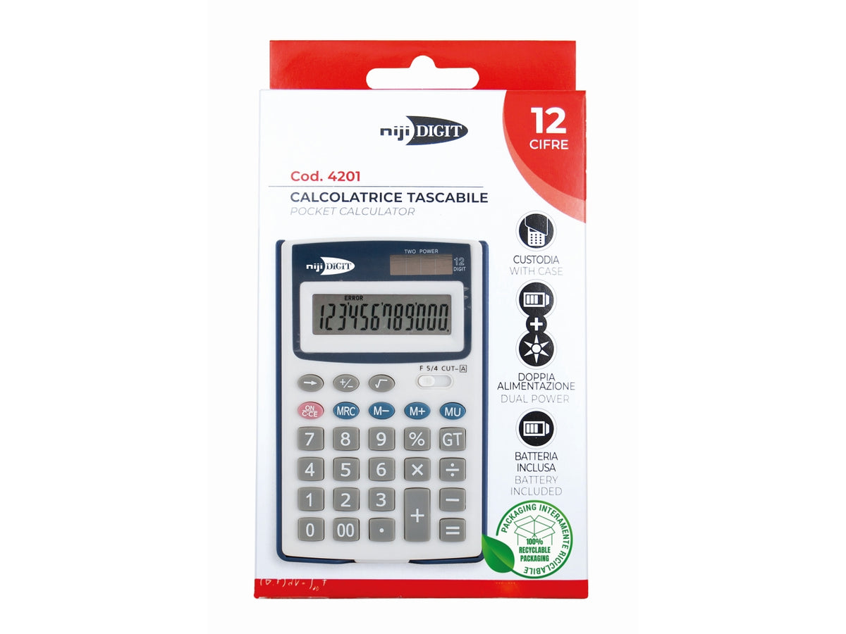 Calcolatrice pocket 12 cifre