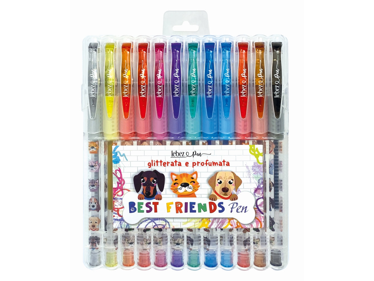 Penna gel glitter set da 12 penne