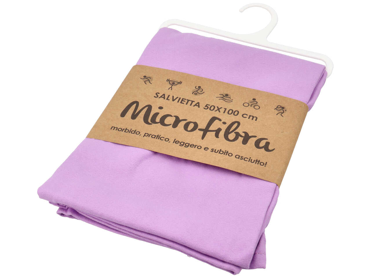 Appesa salvietta in microfibra 50x100cm colori assortiti