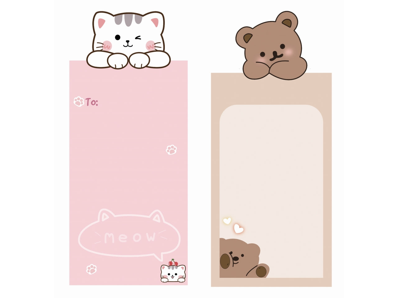 Memo 20 fogli 60x125 animali