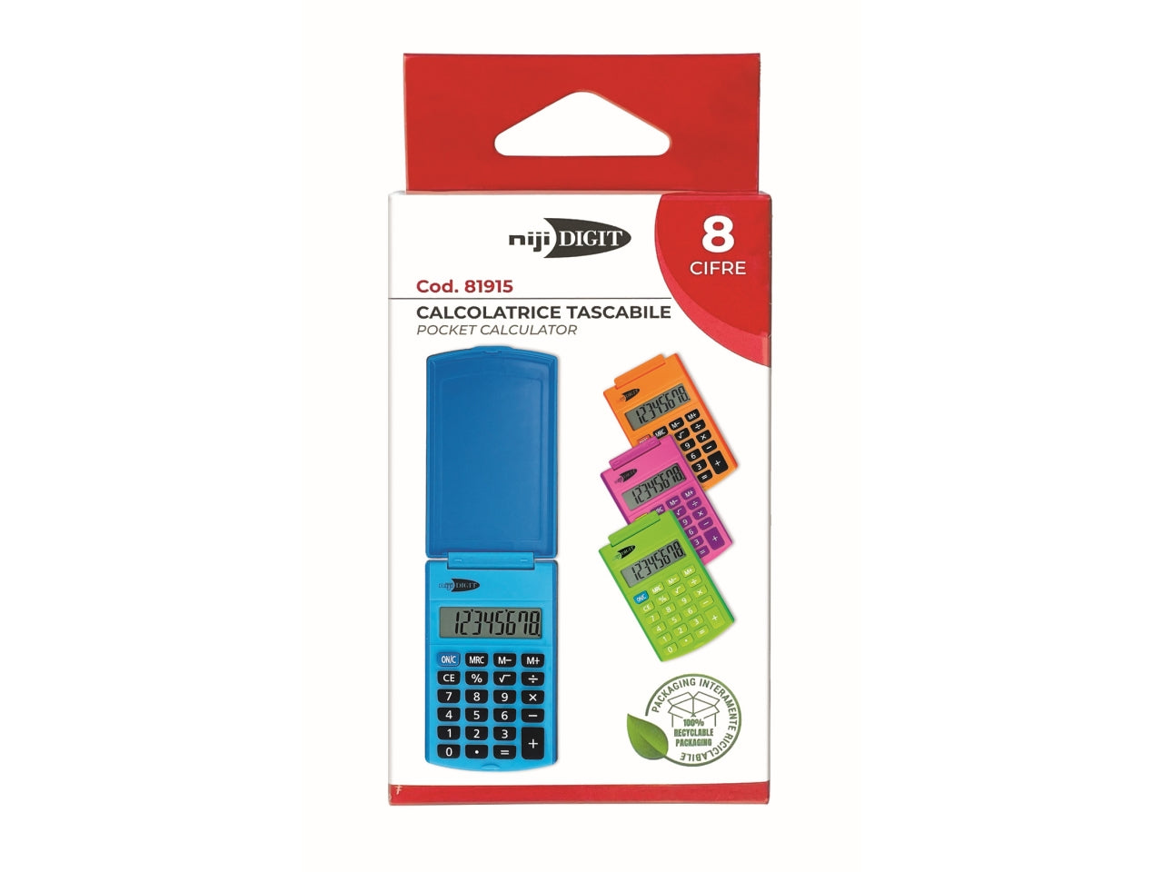 Calcolatrice tascabile con 8 cifre