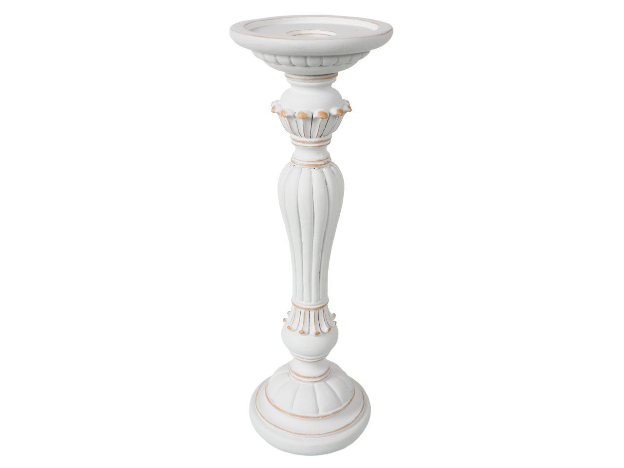 Candeliere tulip bianco d.10xh.27.5cm