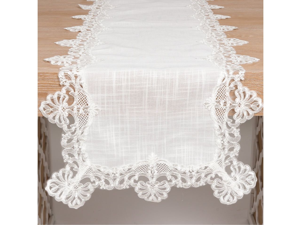 L.zora runner c/pizzo 45x140cm