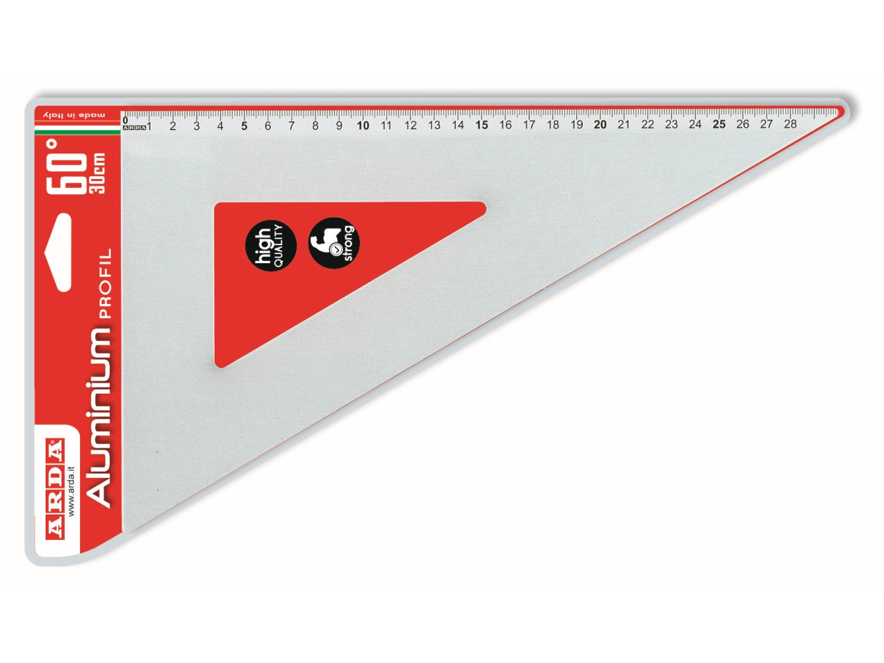 Profil squadra 60 gradi 30cm in alluminio