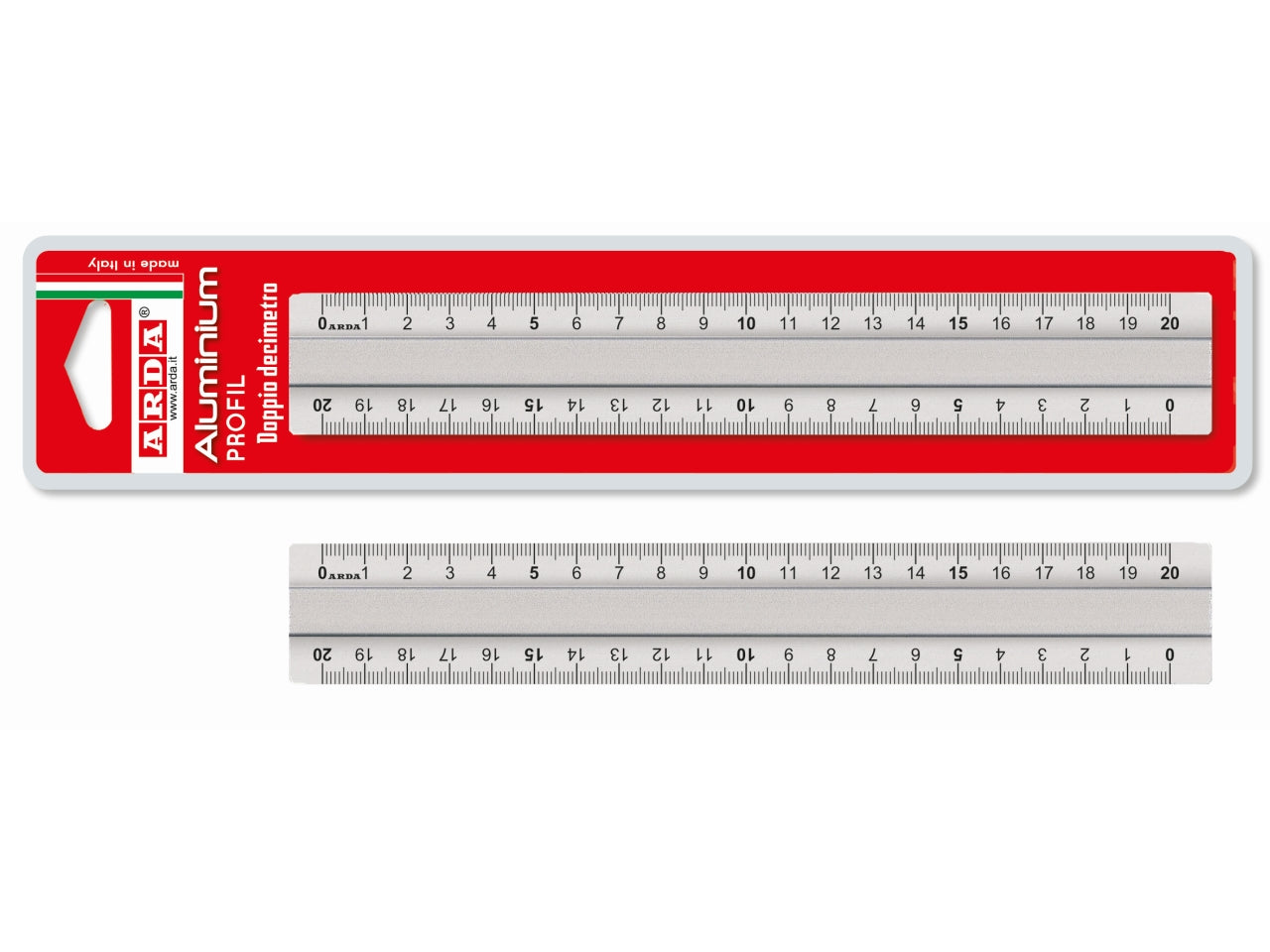 Profil doppiodecimetro in alluminio