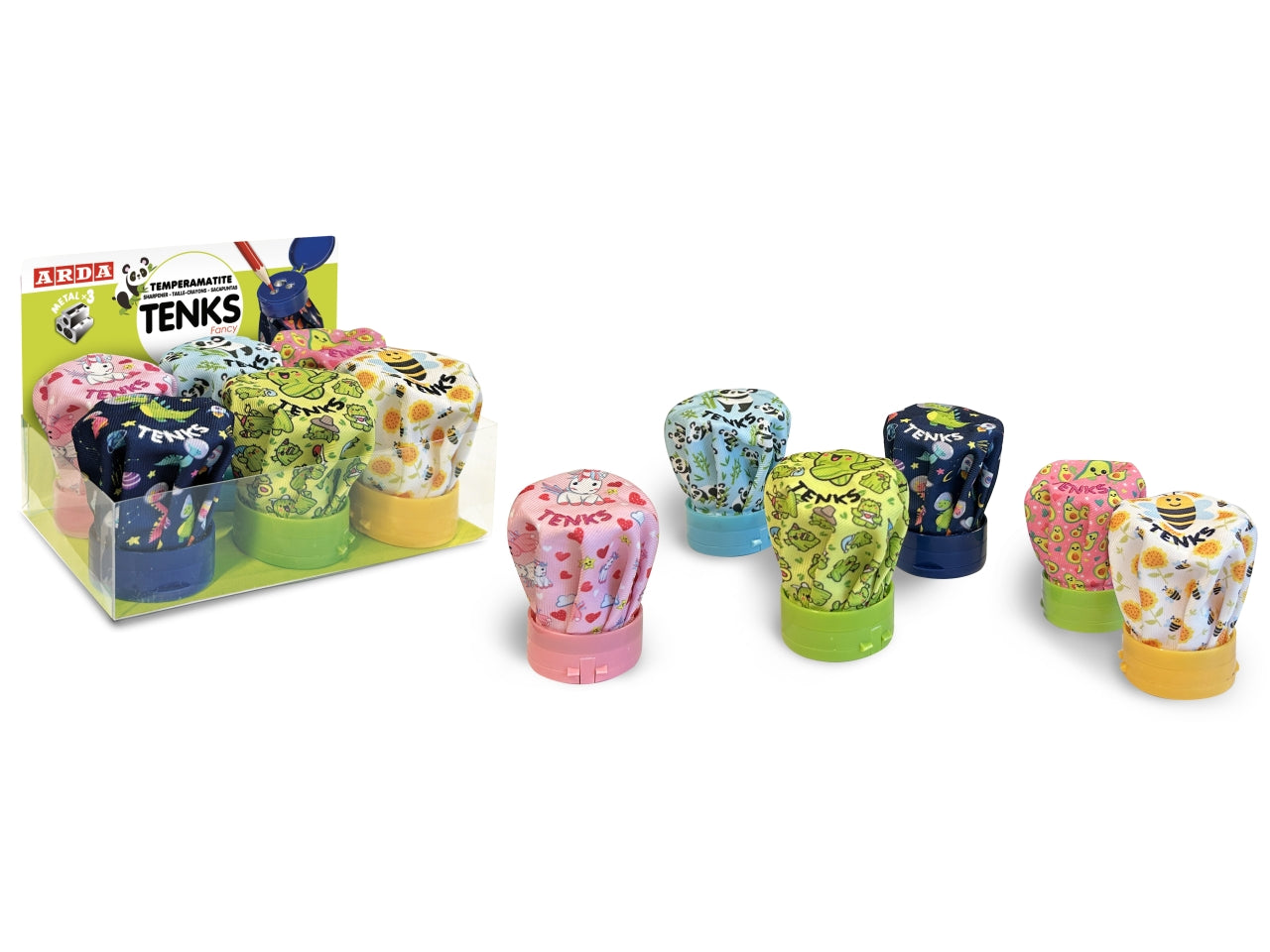 Temperamatite tenks francy a 3 fori fantasie assortite