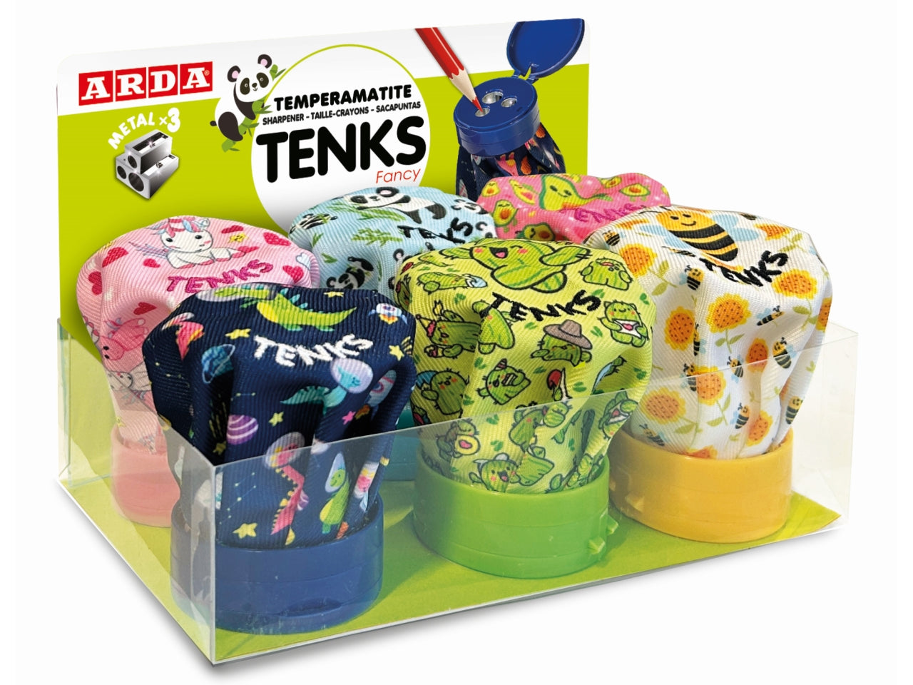 Temperamatite tenks francy a 3 fori fantasie assortite