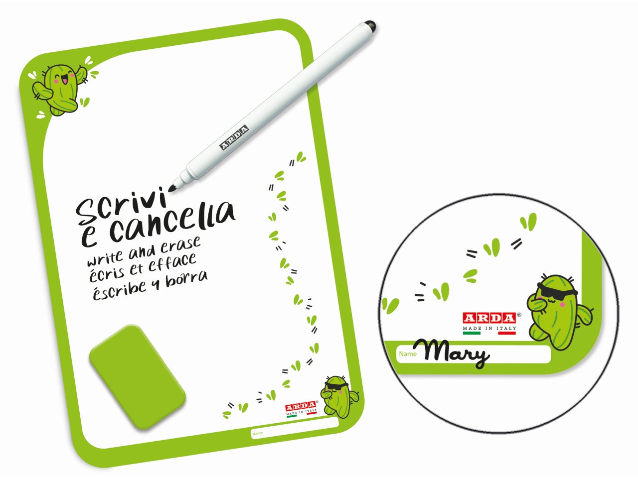 Fancy lavagna bifacciale 18x25cm con accessori decori assortiti