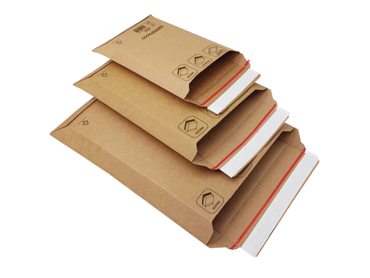 Sacchetti in cartone per spedizione SM2 con soffietto 18,5x27x5cm confezione 25 pezzi