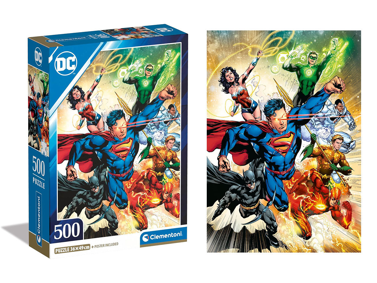 Puzzle 500 pezzi hqc dc comics compact box