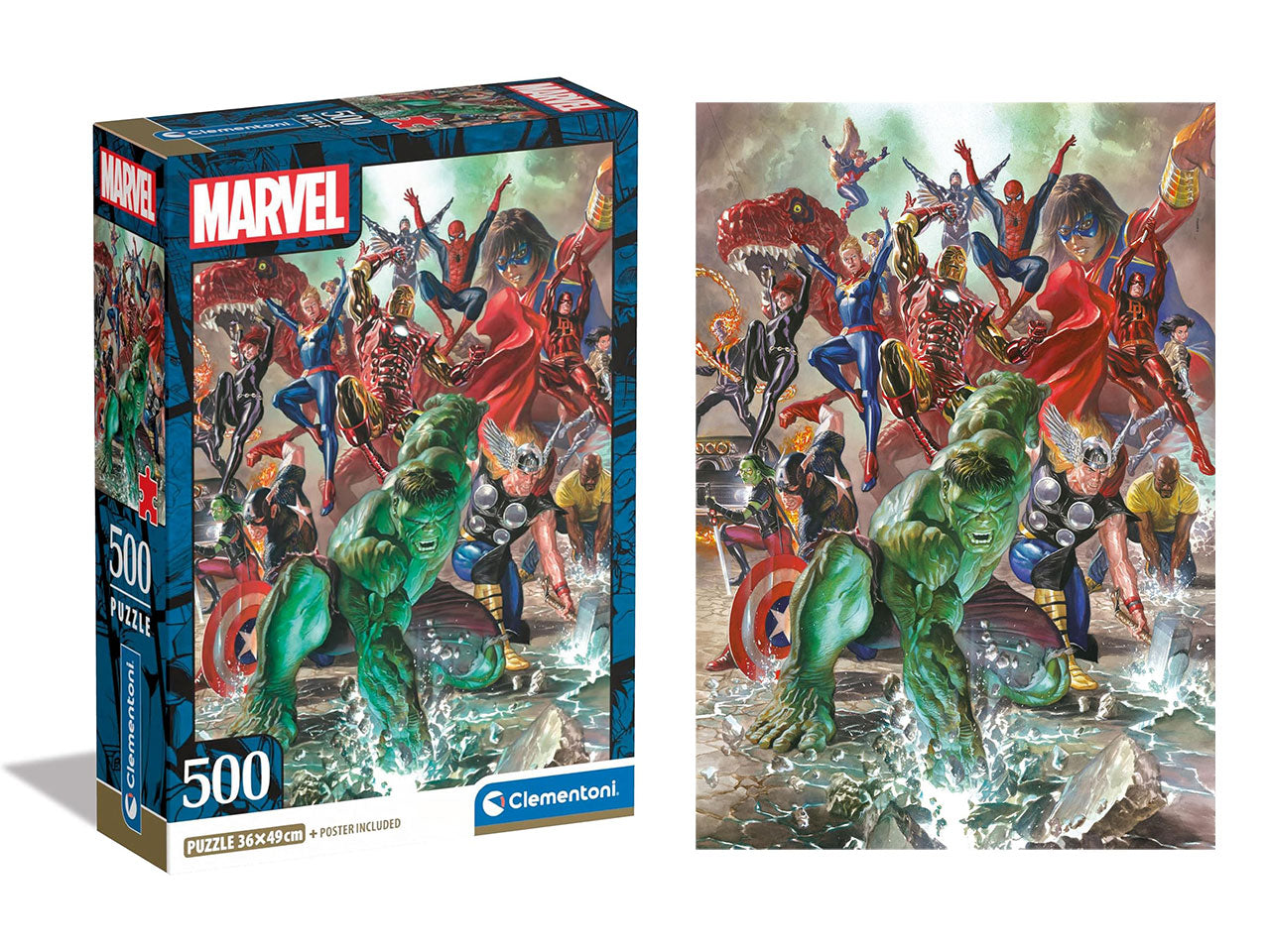Puzzle 500pezzi Marvel compact box