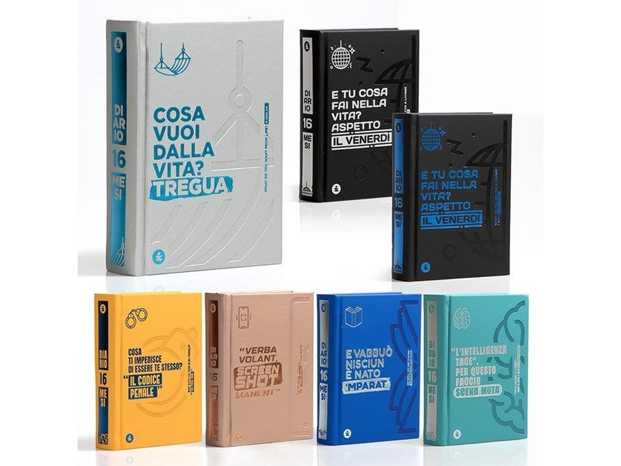 Diario agenda evolution 16 mesi con stickers assortiti