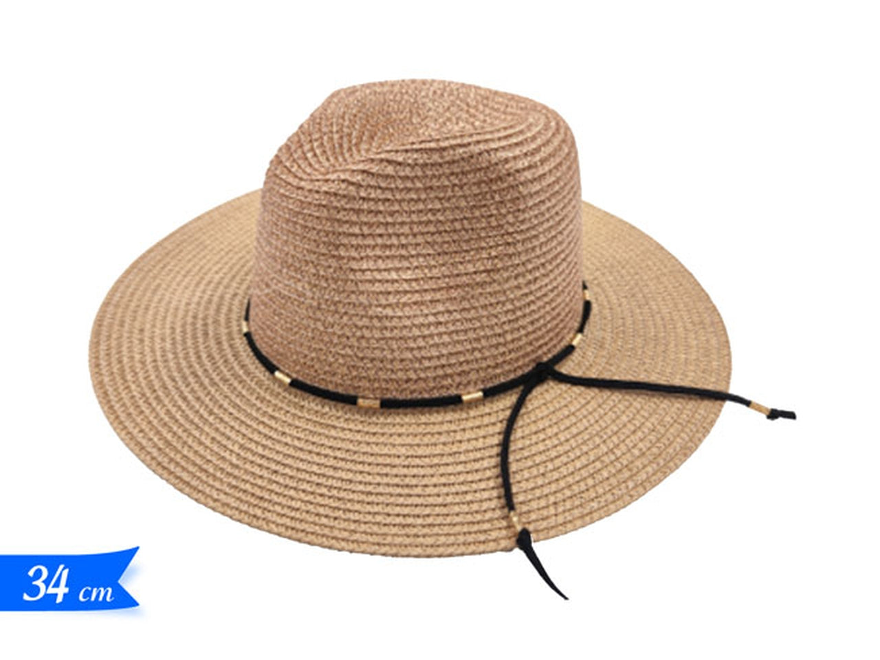 Cappello paglia con decorazione 34x11cm $