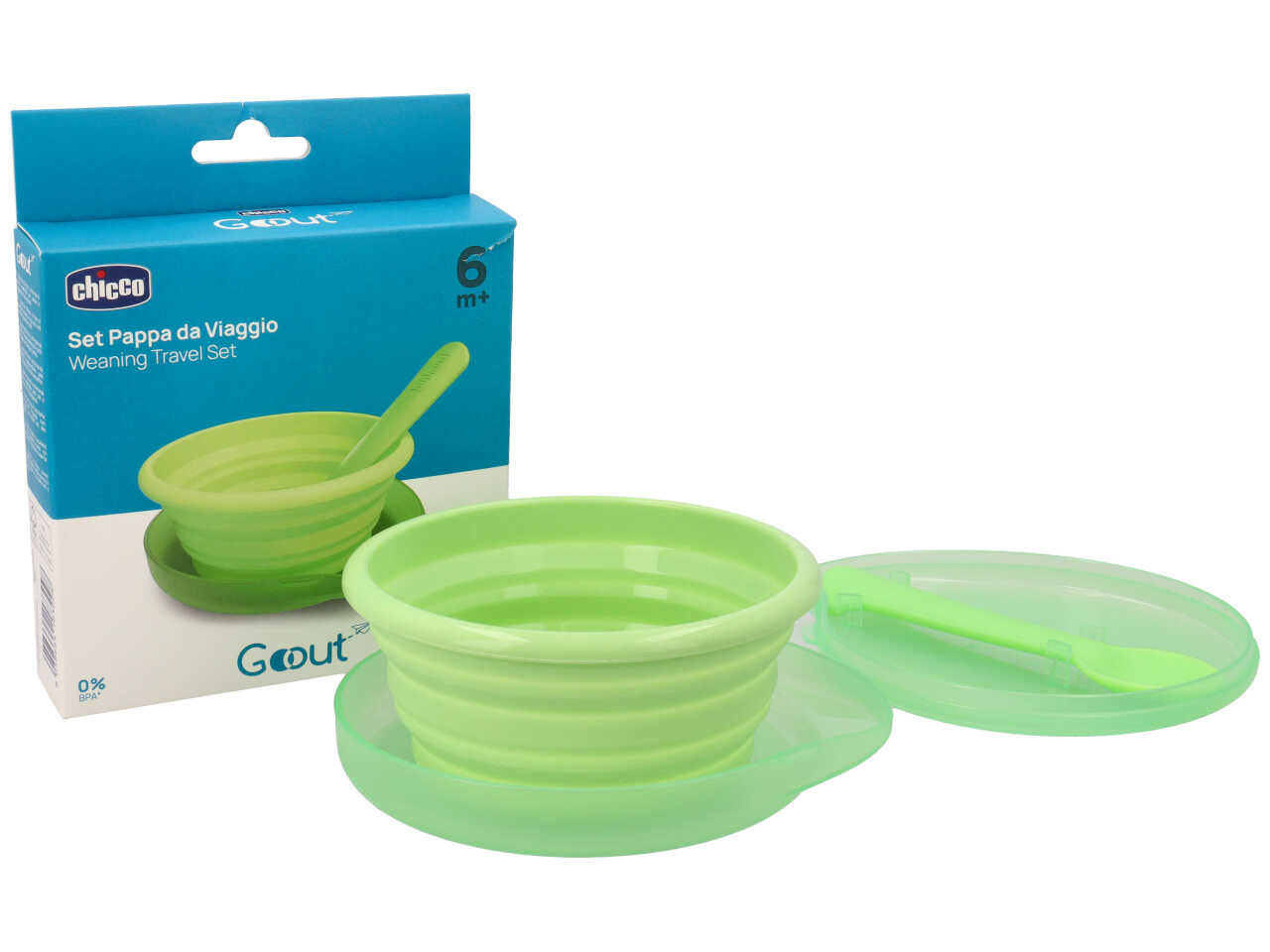 Piattino collassabile in silicone con case