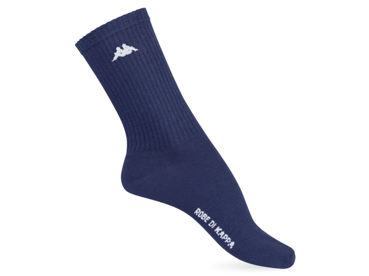 Calza corta donna cotone blu e ottico taglia 36/40