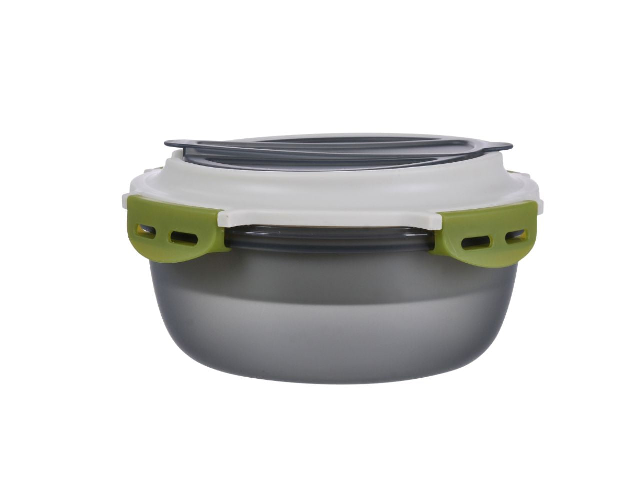Linea cucina portapranzo superlock tondo con posate 1200ml grigio fumè