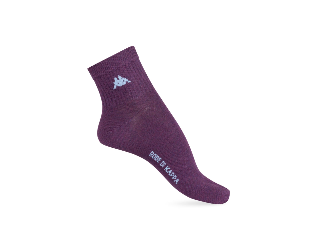 Minicalza donna cotone di colore porpora e celeste 36/40