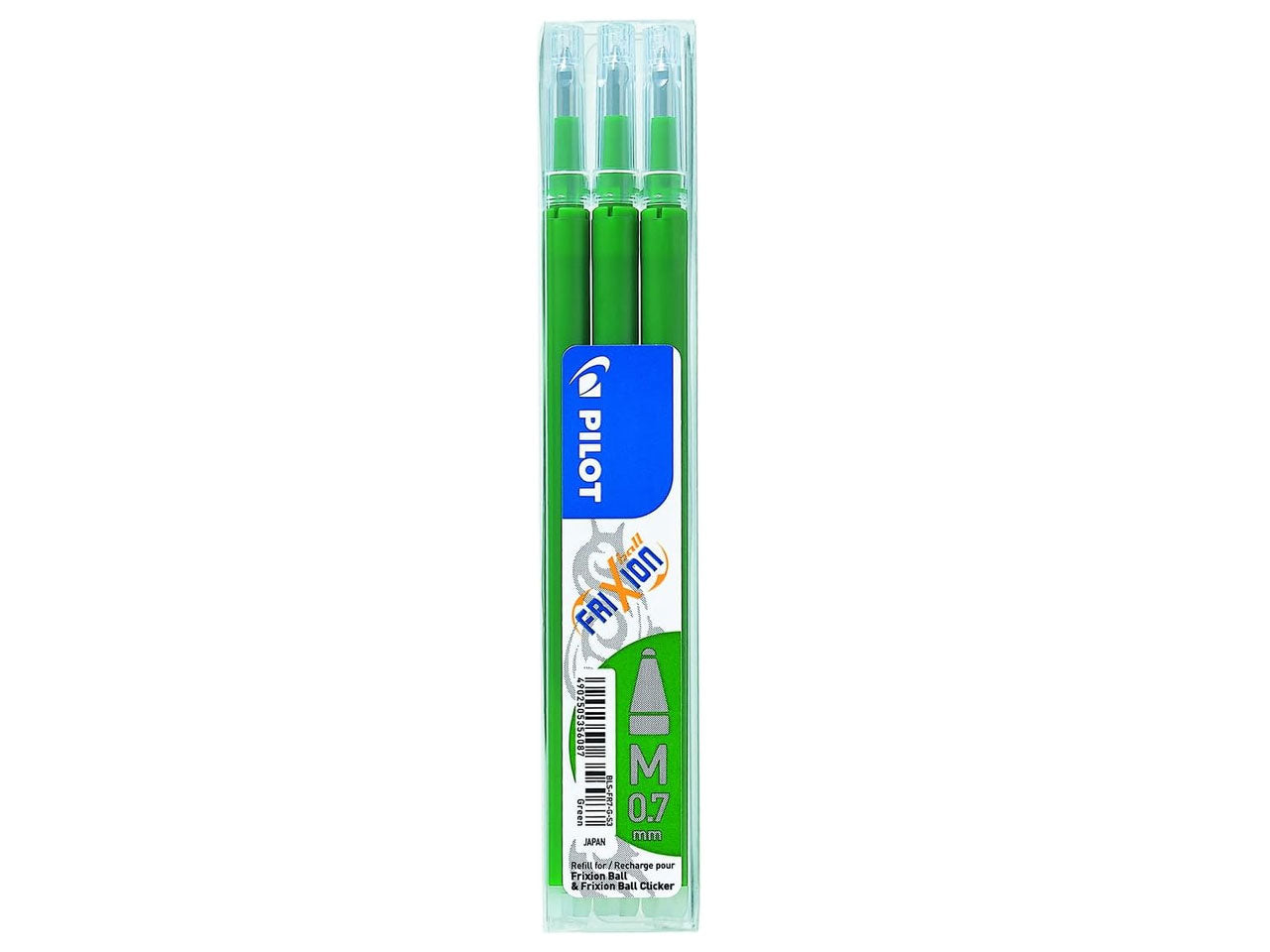 set 3 refill frixion 0,7 verde