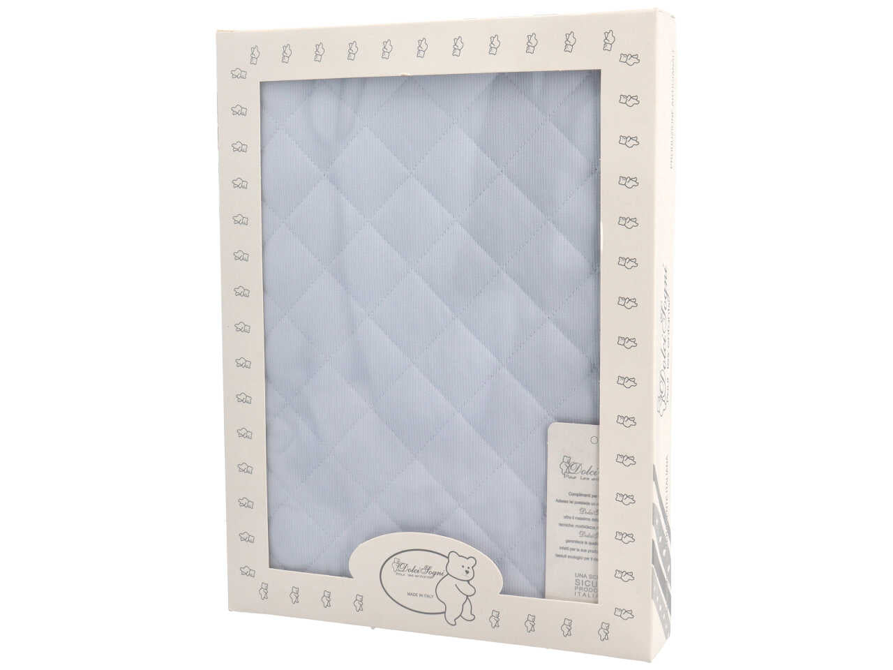 Coperta trapuntata per culla piquet senza ricamo, cielo