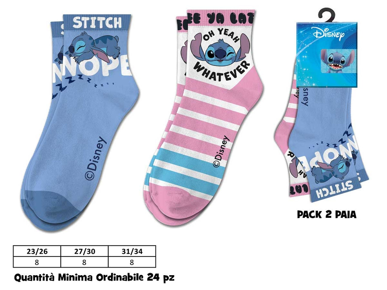 Calzini corti 2 paia stitch