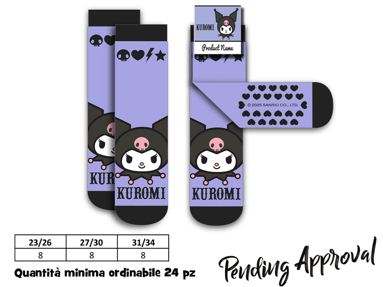 Calzini antiscivolo kuromi multicolor