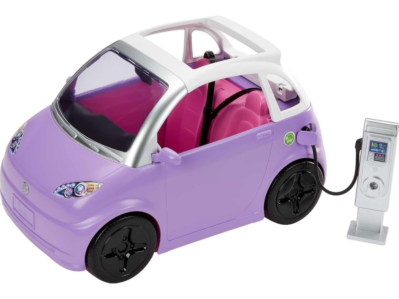 Barbie auto elettrica con colonnina