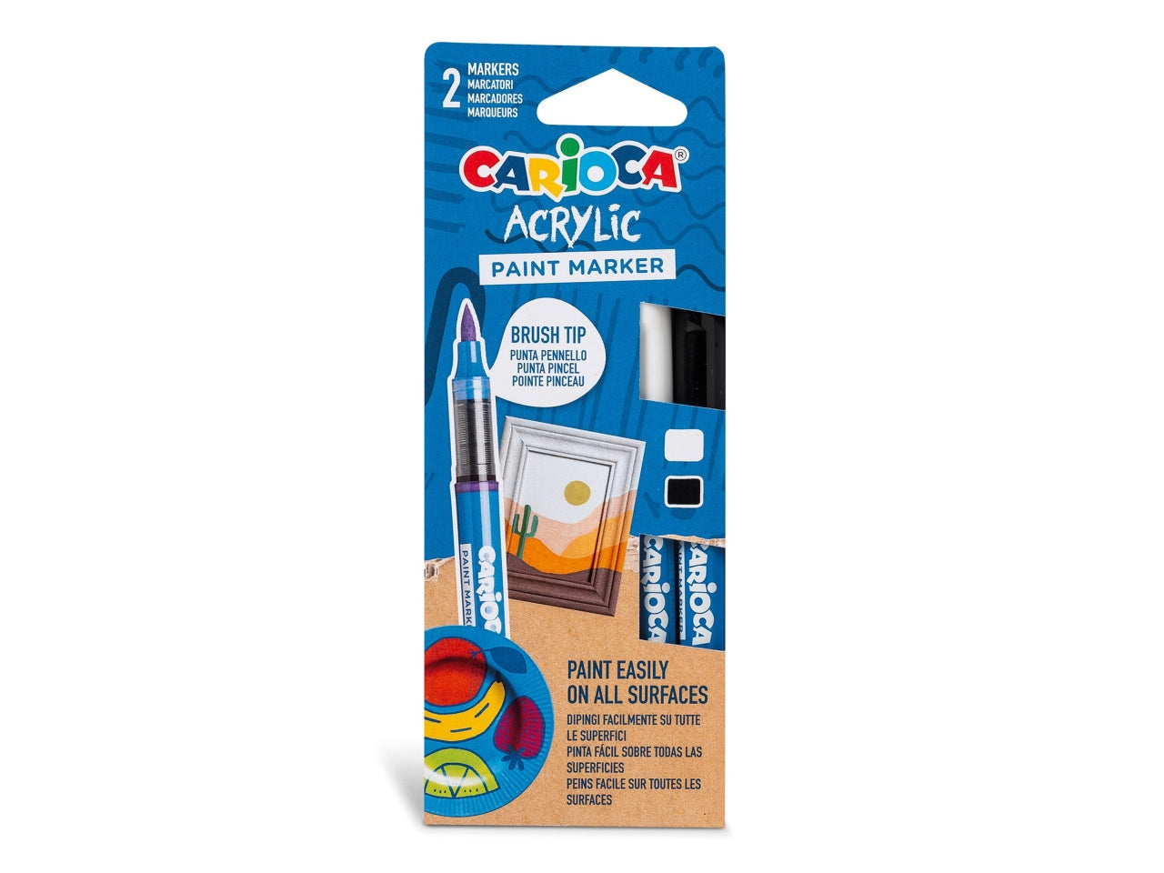 Carioca pennarelli acrilici blister da 2 pezzi