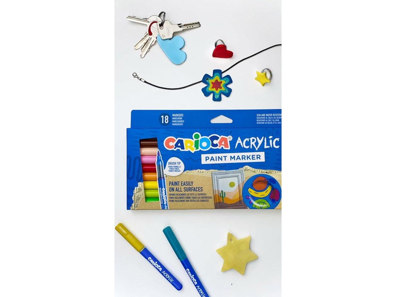 Carioca pennarelli acrylic paint marker scatola 10 pezzi
