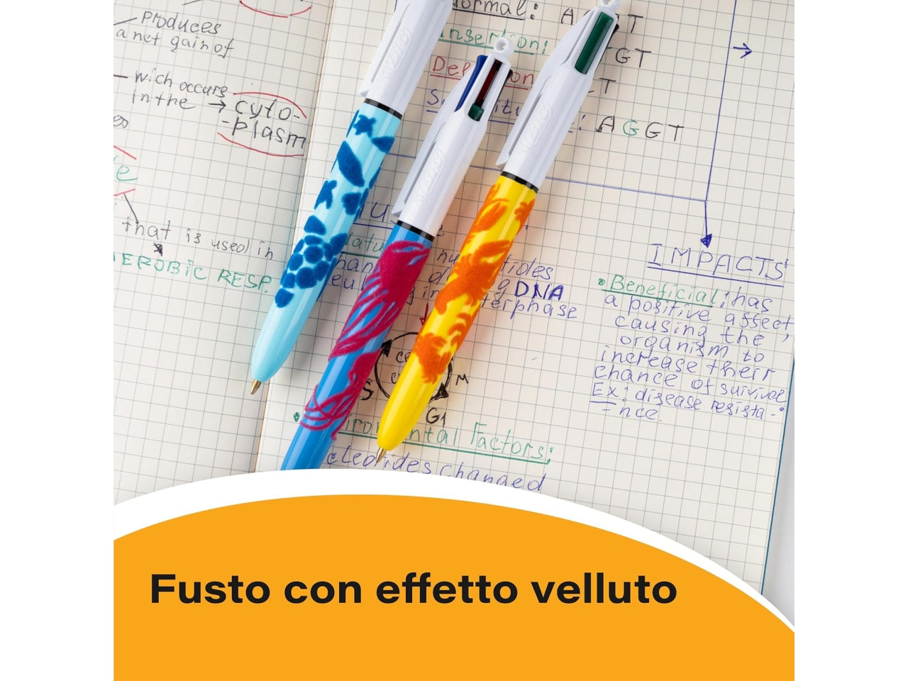 Bic penna 4 colori velvet scatola da 12 pezzi