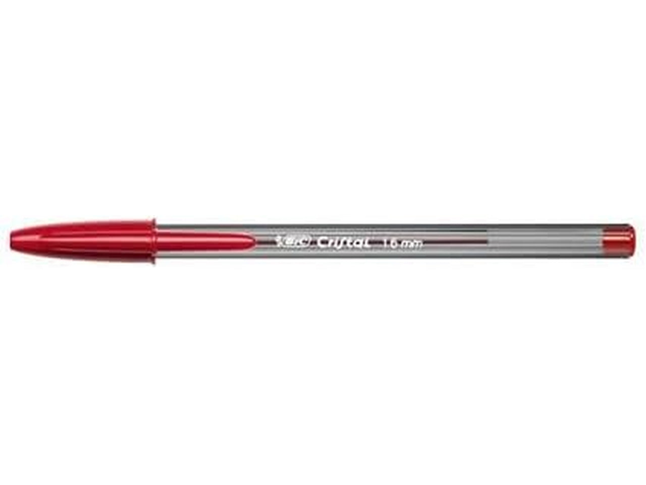 Penna bic cristal large 1,6mm rossa, scatola da 50 pezzi