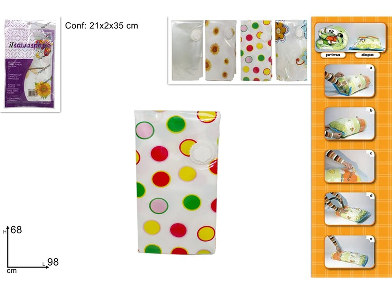 Busta salvaspazio 98x68cm fantasie assortite